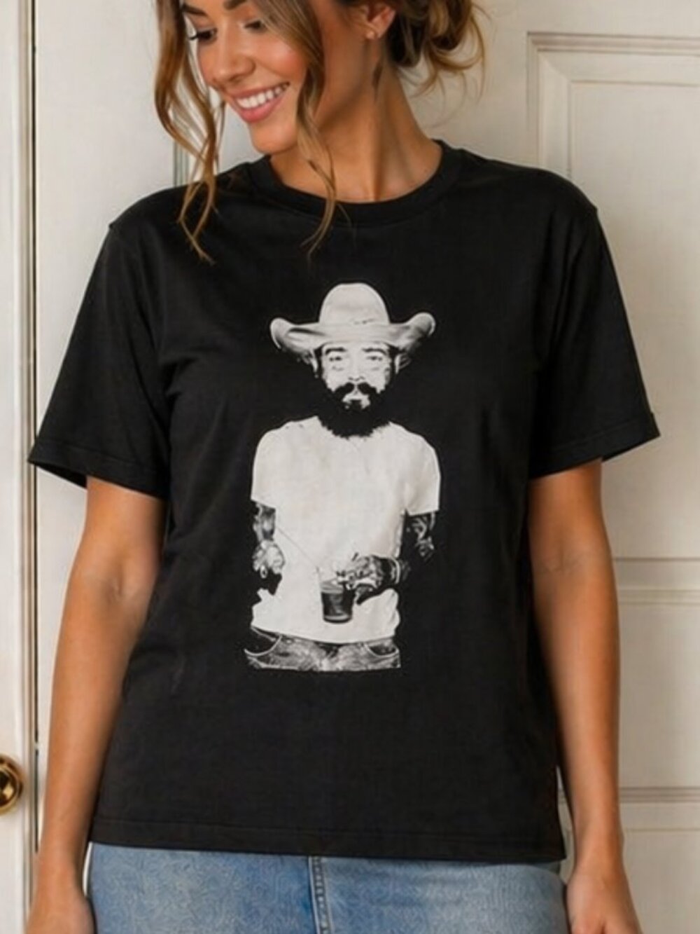Post Malone Graphic Tee, Country Western Style Tee
